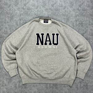 Vintage 90s Jansport NAU Alumni Crewneck Sweatshirt Gray Mens XL USA Made